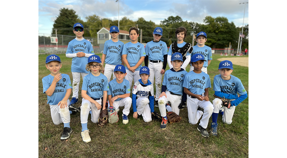 2024 Hopedale 9/10 Fall Boys Baseball Team